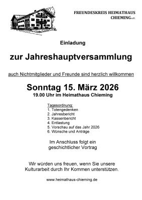 Heimathaus Chieming Veranstaltungen